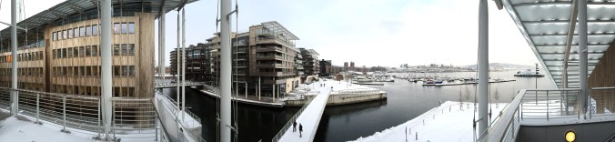 Hafenblick vom Balkon des Astrup-Fearnley-Museum, Copyright: insidenorway